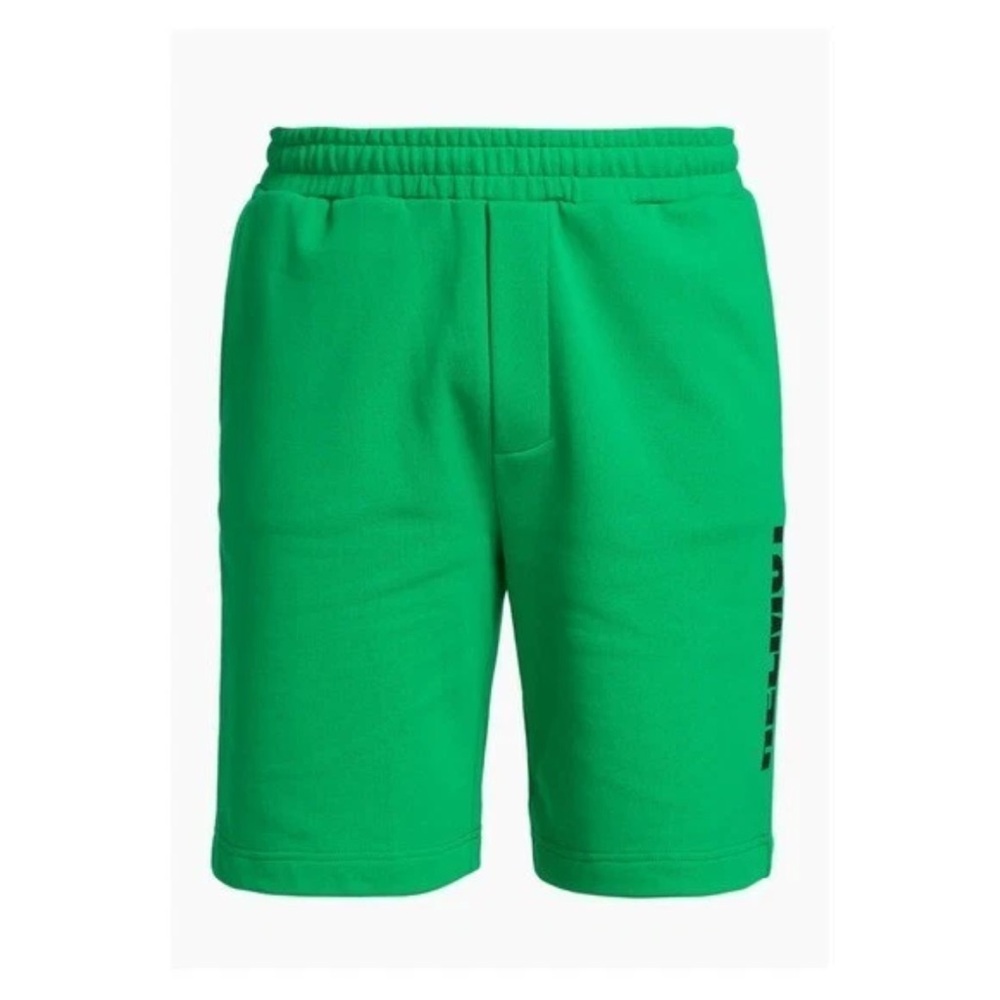 New! Helmut Lang Logo Corron Lounge Sweat Shorts in Peppermint Green